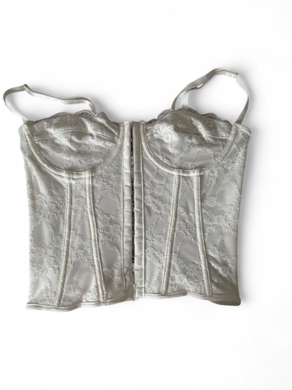 SHEIN Cream Lace Bustier Corset Camisole